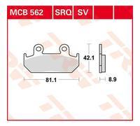 TRW Brake Pads MCB562 – Lucas Allround Organic Standard, Front, Black