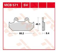 Trw Allround Organic Standard Honda Cbr 1000 F 88 Front Brake Pads