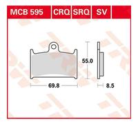 Trw Allround Organic Standard Indian Chief 111 Abs Classic 17 Front Brake Pads