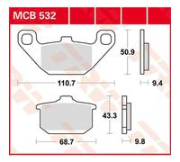 Trw Allround Organic Standard Kawasaki El 250 Eliminator 88 Front Brake Pads