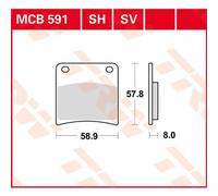 Trw Allround Organic Standard Suzuki Gsx 1100 F 89 Front Brake Pads