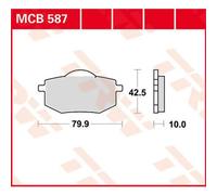 Trw Allround Organic Standard Yamaha Xv 400 Virago 94 Front Brake Pads Black