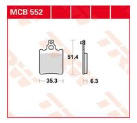 Trw Allround Standard Aprilia Climber 280 R 94 Organic Rear Brake Pads Black