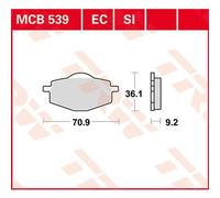 Trw Allround Standard Beta Euro 350 03 Organic Rear Brake Pads Black