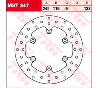 TRW Back brake disc MST247,DIAM..245MM,FIXED