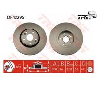 TRW Brake Disc DF4229S Single - for Renault Laguna II Grandtour/Sport Tourer 1.8L 4cyl