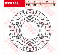 TRW Brake disc with ABE MSW235,DIAM.298MM,FLOAT.