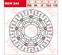 TRW Brake disc with ABE MSW244, FLOATING