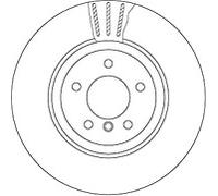 TRW Brake Discs x2 Vented fits BMW 525D E60 E61 3.0D Rear 07 to 10 345mm