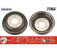 TRW BRAKE DRUM DB4020 FOR HONDA
