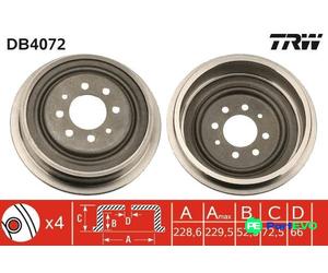 TRW BRAKE DRUM DB4072 FOR RENAULT
