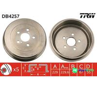 TRW BRAKE DRUM DB4257 FOR TOYOTA