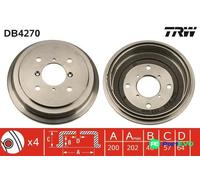 TRW BRAKE DRUM DB4270 FOR SUBARU SUZUKI