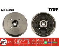 TRW BRAKE DRUM DB4340B FOR NISSAN