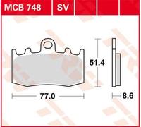 TRW BRAKE PAD ALLROUND ORGANIC STANDARD BMW MCB748