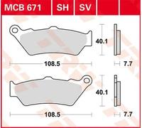 TRW BRAKE PAD ALLROUND ORGANIC STANDARD HONDA, YAMAHA, BMW, KTM, TRIUMPH MCB671