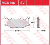 TRW BRAKE PAD ALLROUND ORGANIC STANDARD YAMAHA, ITALJET MCB666