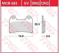 TRW BRAKE PAD ALLROUND ORGANIC STANDARD YAMAHA, SUZUKI, BMW, KTM, TRIUMPH MCB683