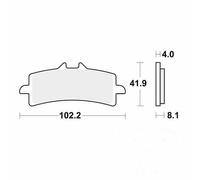TRW Brake Pad MCB858CRQ Fits MV Agusta F3 800 2014-2022