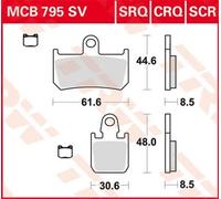 Trw Carbon Race Longlife Yamaha Yzf-r1 1000 07 Sintered Front Brake Pads Black