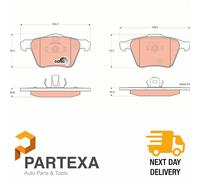 TRW Brake Pad Set For Disc Front 74.3mm Height 20mm Thickness Fits Volvo XC90