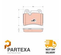 TRW Brake Pad Set For Disc Rear 70.3mm Height 16.3mm Thickness Fits VW Touareg