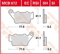 TRW BRAKE PAD SH SINTER PERFORMANCE HONDA, YAMAHA, BMW, KTM, TRIUMPH MCB672SH