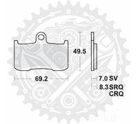 Motorcycle Brake Pads Set MCB737SV TRW Sinter Street Genuine Top Quality New