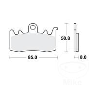 TRW Brake Pad Sintered Front SV MCB856SV Fits Kymco AK 550 i 2023