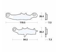 TRW Brake Pad Sintered MCB697SI Fits Kawasaki KX 85 2001-2024
