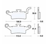 TRW Brake Pad Standard MCB835 Fits Yamaha HW 150 2012-2016