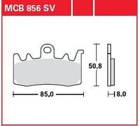 TRW BRAKE PAD SV SINTER PERFORMANCE CAN AM, KAWASAKI, BMW, TRIUMPH MCB856SV