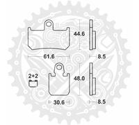 TRW Brake Pads Carbon CRQ Fits Yamaha VMX-17 1700 A 2009-2016