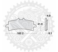 TRW Brake Pads Carbon CRQ MCB858CRQ front Fit Bimota DB11 1200 VLX 2013-2014
