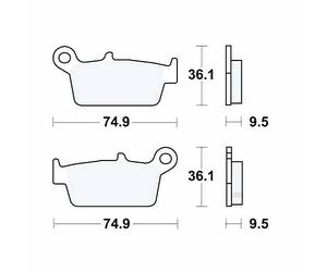 TRW Brake Pads EC rear 1 Set MCB575EC For Honda XR 600 R 1991-2000