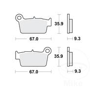 TRW Brake Pads EC rear 1 Set MCB7 Fits Sherco Supermotard 510 5.1 2008-2010