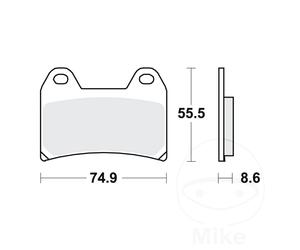 TRW Brake Pads front 1 Set MCB683 For Triumph Daytona 660 ABS 2024