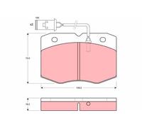TRW GDB1111 Brake pad set