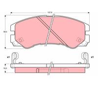 TRW Brake Pads GDB1186 Isuzu Trooper II (UB) (1991->) 3.2 - 130KW 177CV
