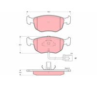 TRW Brake Pads GDB1213 For Ford Mondeo Saloon Front 1997 1.6 70kW 95cv 16v