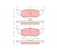 TRW Brake Pads GDB1234 For Chrysler 300m 1998- 2.7 149kW 202HP Rear With ABS