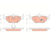 TRW Brake Pad Set GDB1265 – Rear for BMW/ALPINA 5 Series (E39)