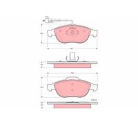 TRW Brake Pads GDB1337 For Alfa Romeo 156 Front Axle 1.6 88kw 119hp