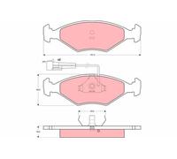 TRW Brake Pads GDB1347 For Fiat Fiorino 1.3 49kW 66hp Front 1994