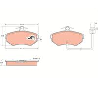 TRW Brake Pads GDB1366 For Audi A4 Avant 2001+ 1.6 75 kW Front 2 Wear Indicators