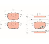 TRW Disc Brake Pad Set GDB1376 – Front – Fits VW Audi Passat Variant 3B5
