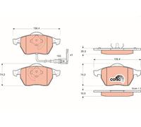 Brake pads GDB1403 TRW for AUDI SKODA VW SEAT