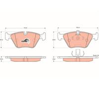 TRW Brake Pads GDB1404 BMW Series 3 Sedan (E46) (1998->) 2.5 - 141 KW 191 HP