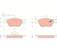 TRW GDB1445 Brake pad set