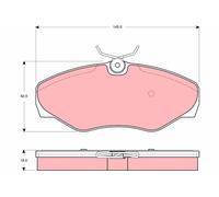 TRW Brake Pads GDB1466 Renault Avantime (2001 Onward) 3.0 - 152Kw 203Hp V6